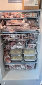 freezer image of 1/2 cow - buying our own organic beef
