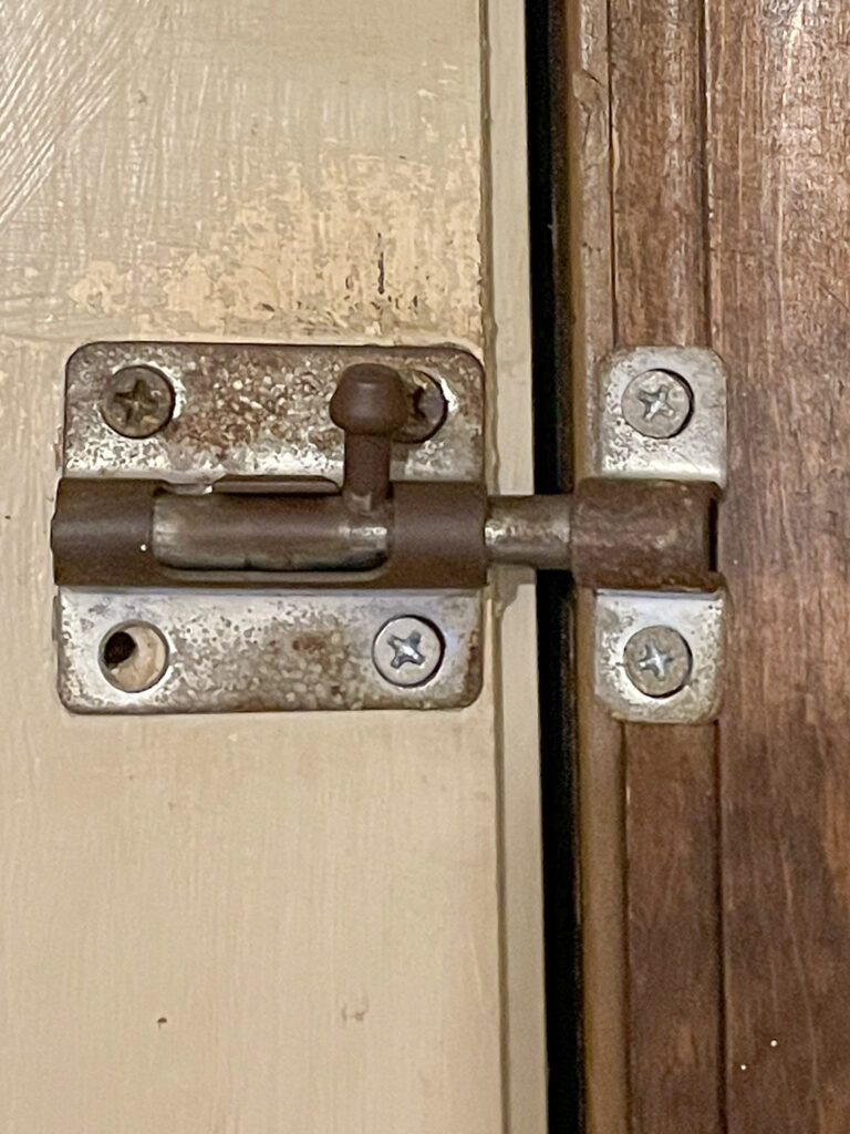 door slide lock from inside